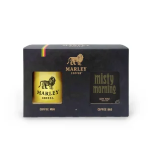 Hrnek & Misty Morning – zrnková káva 227g – dárkový balíček
